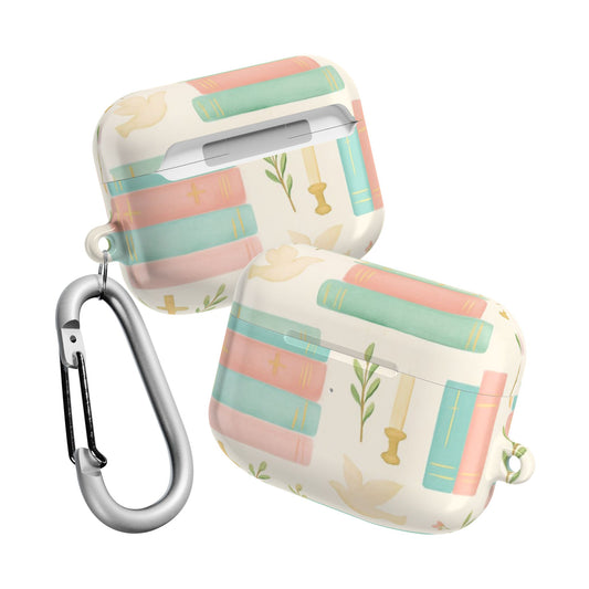 Pastel Bible Stack Airpod Case