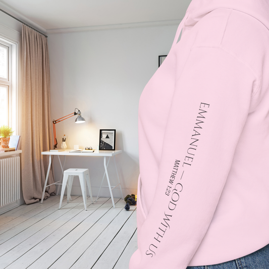 Christian Hoodie- (Colossians 2:6–7 & Matthew 1:23)