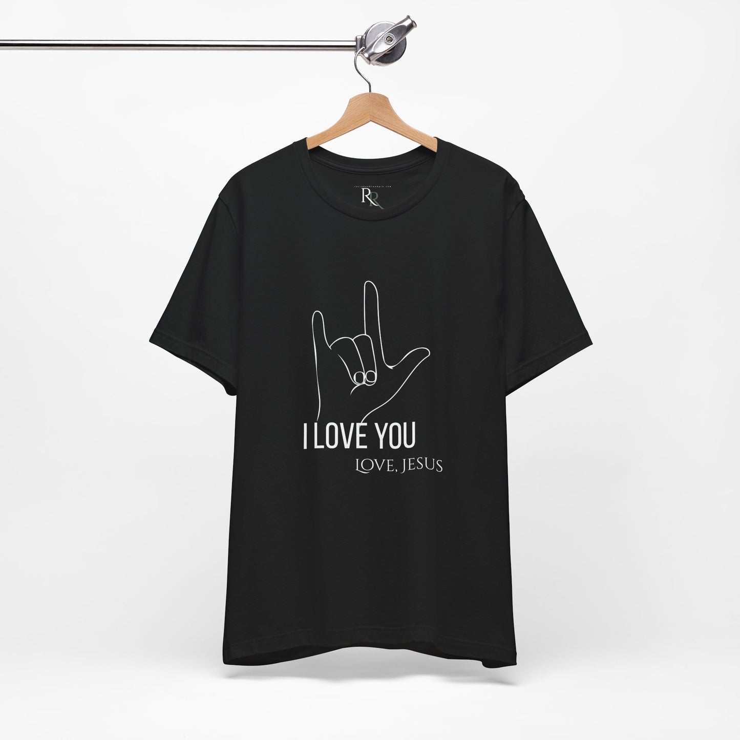 I Love You (Love, Jesus) T-Shirt — ASL Hand Sign Christian Tee-John 15:12