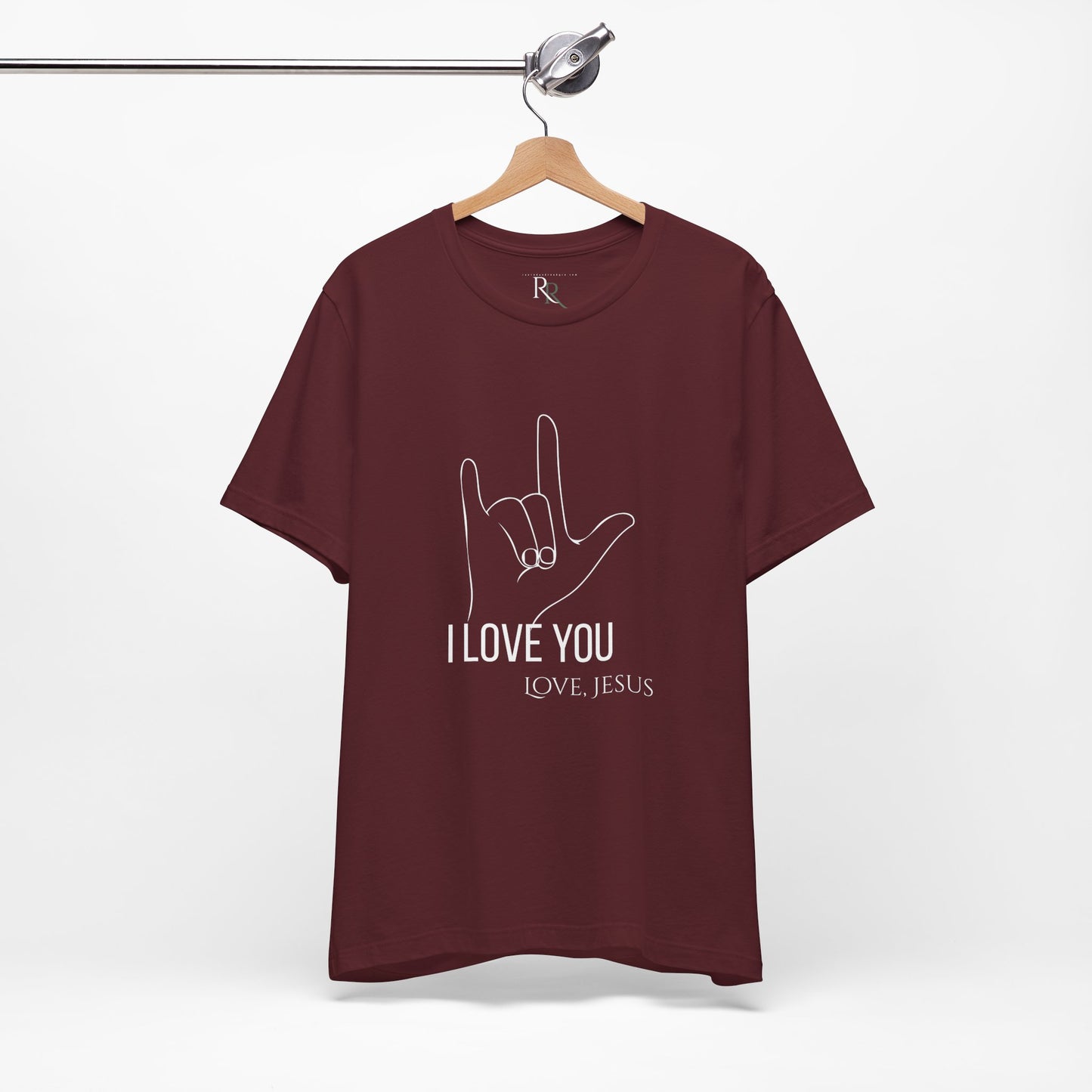 I Love You (Love, Jesus) T-Shirt — ASL Hand Sign Christian Tee-John 15:12