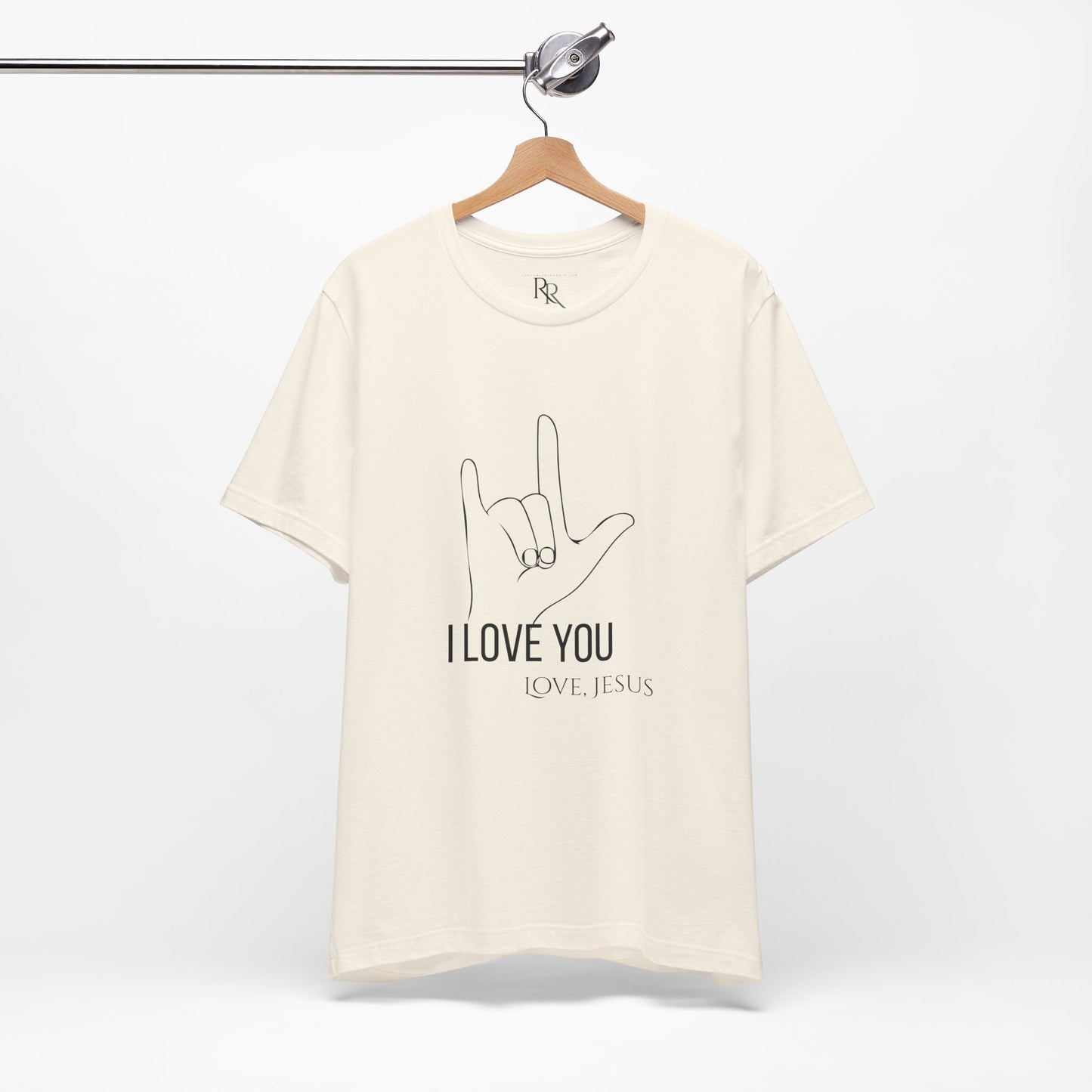 I Love You (Love, Jesus) T-Shirt — ASL Hand Sign Christian Tee-John 15:12