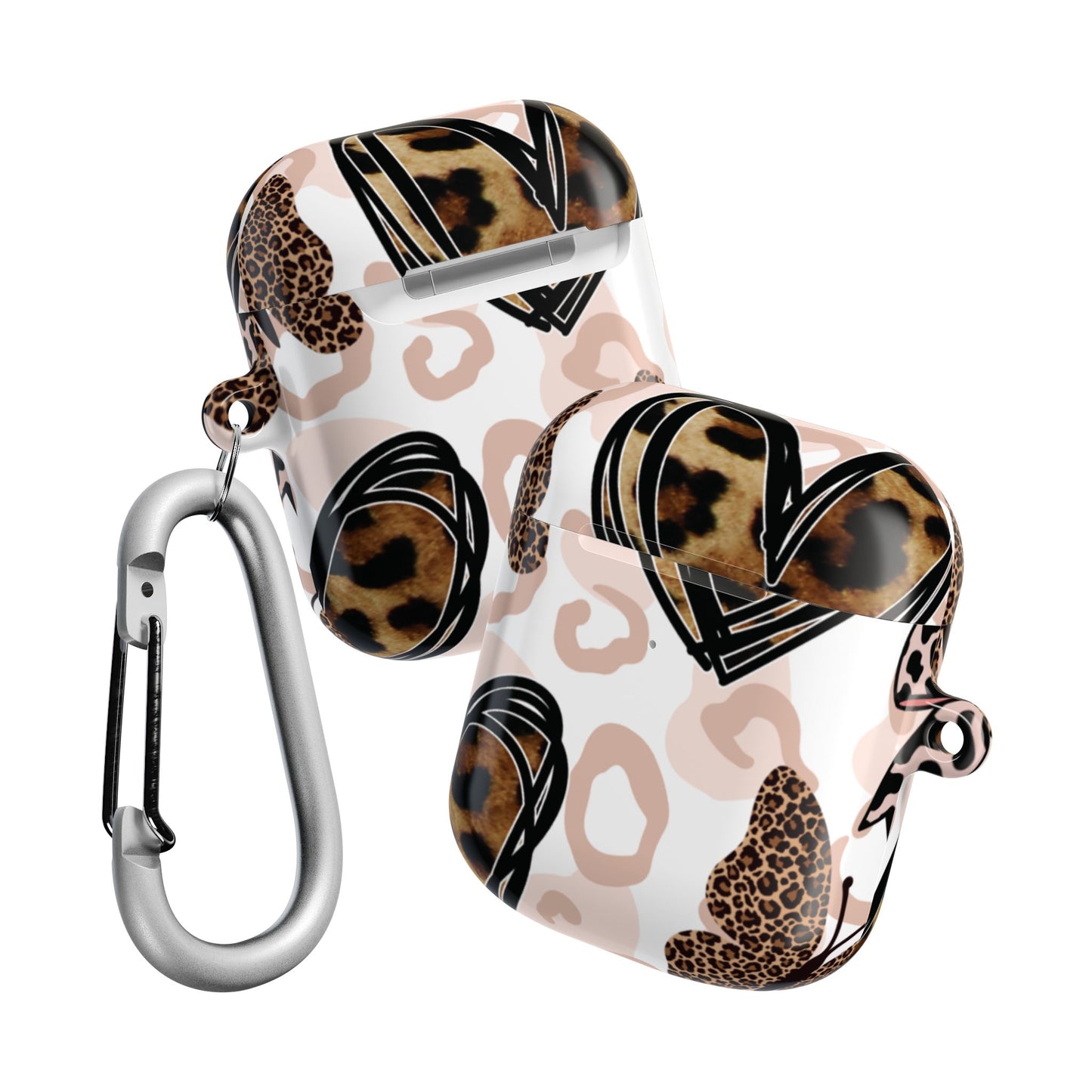 Cheetah Print Hearts & Butterflies | Airpods Case