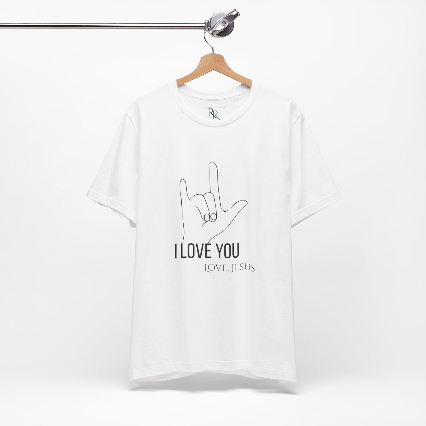 I Love You (Love, Jesus) T-Shirt — ASL Hand Sign Christian Tee-John 15:12