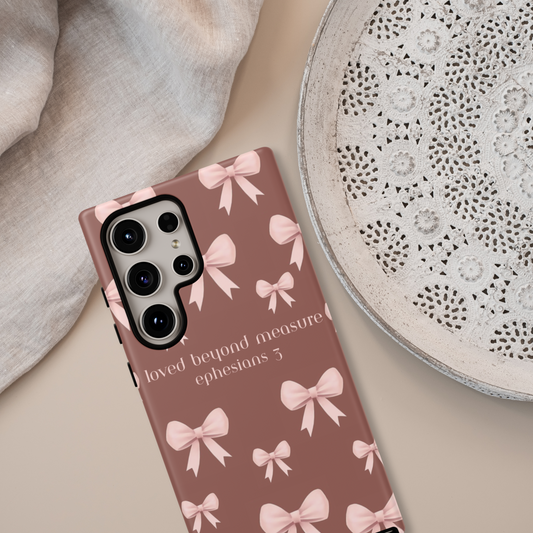 Pink Bows Phone Case- Ephesians 3