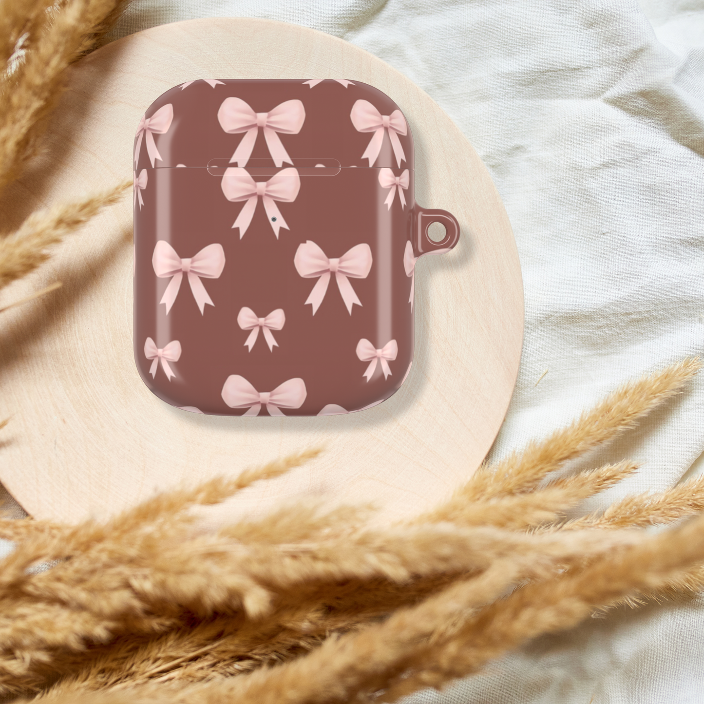 Pink Bows Airpod Case