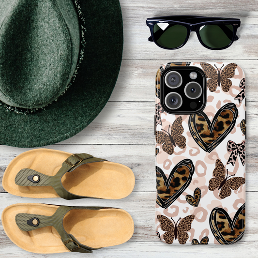 Cheetah Print Hearts & Butterflies | Samsung, Google, & iPhone