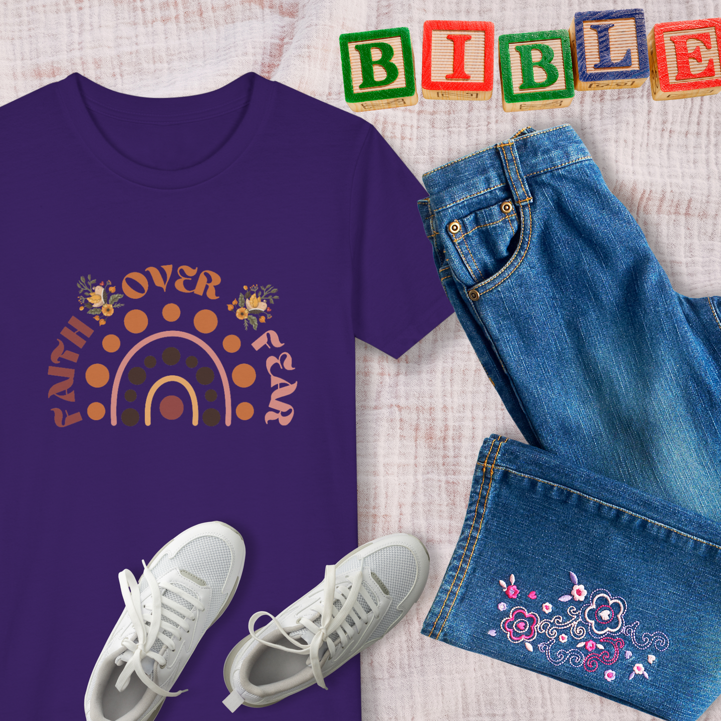 Faith Over Fear Youth Tee- 2 Timothy 1:7