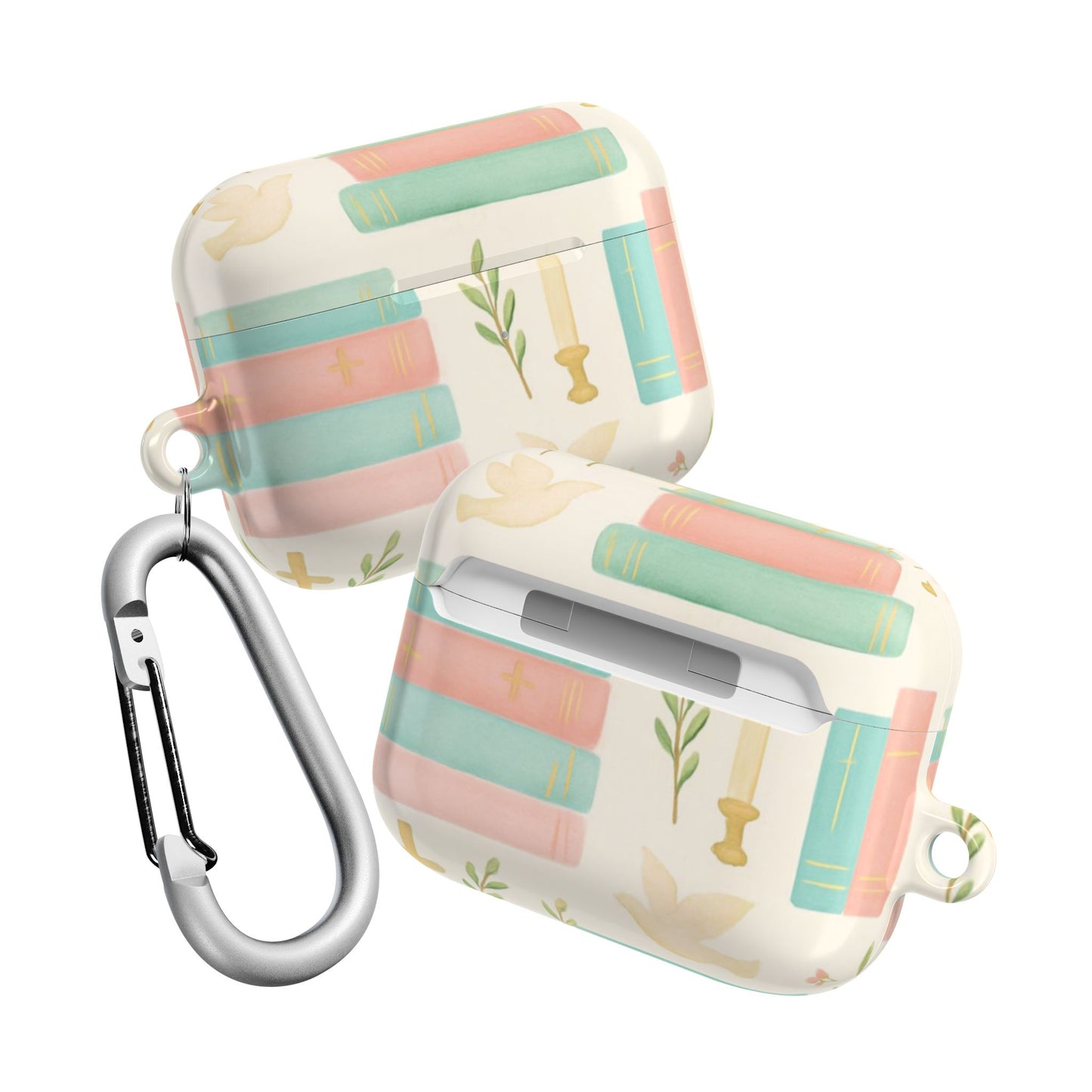 Pastel Bible Stack Airpod Case
