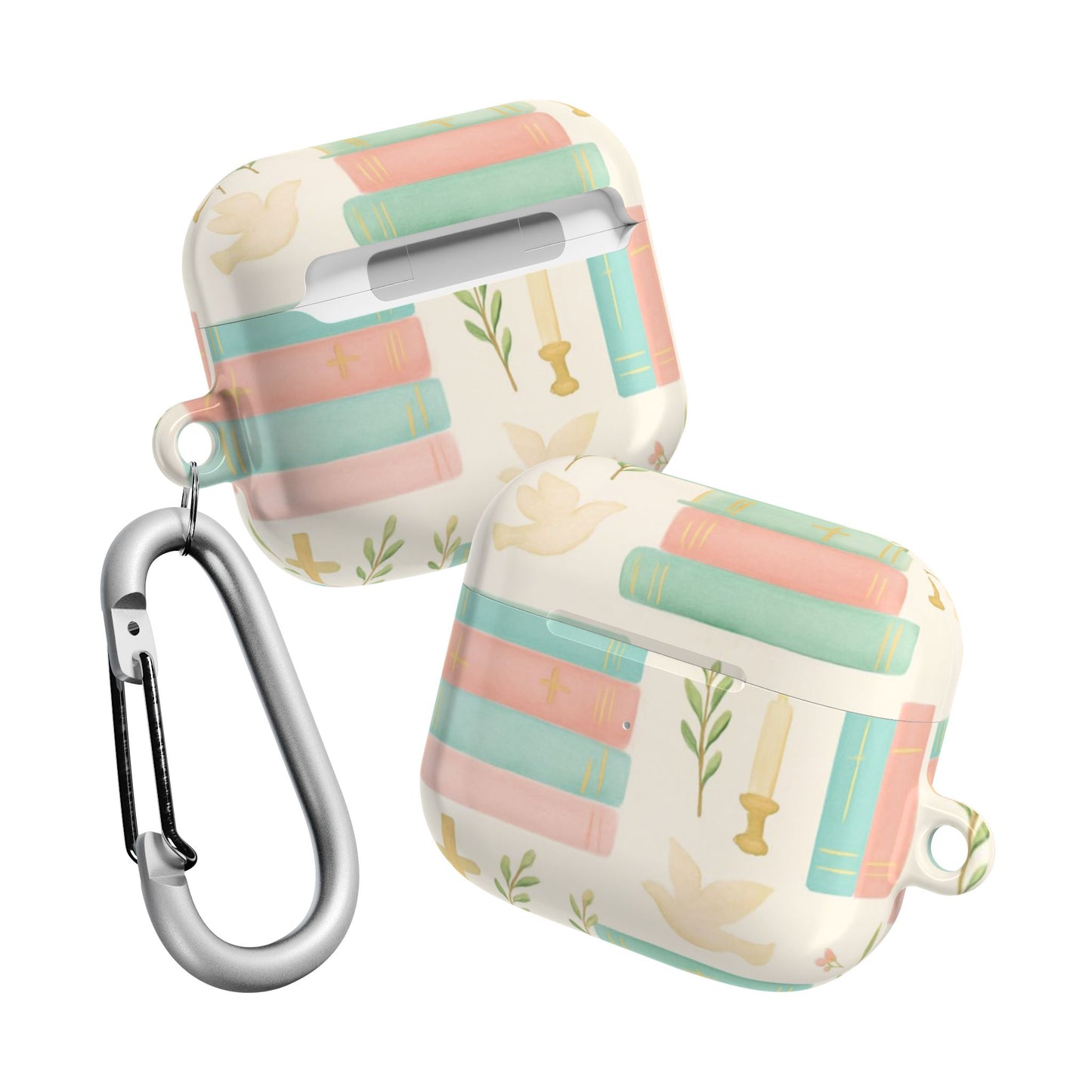 Pastel Bible Stack Airpod Case
