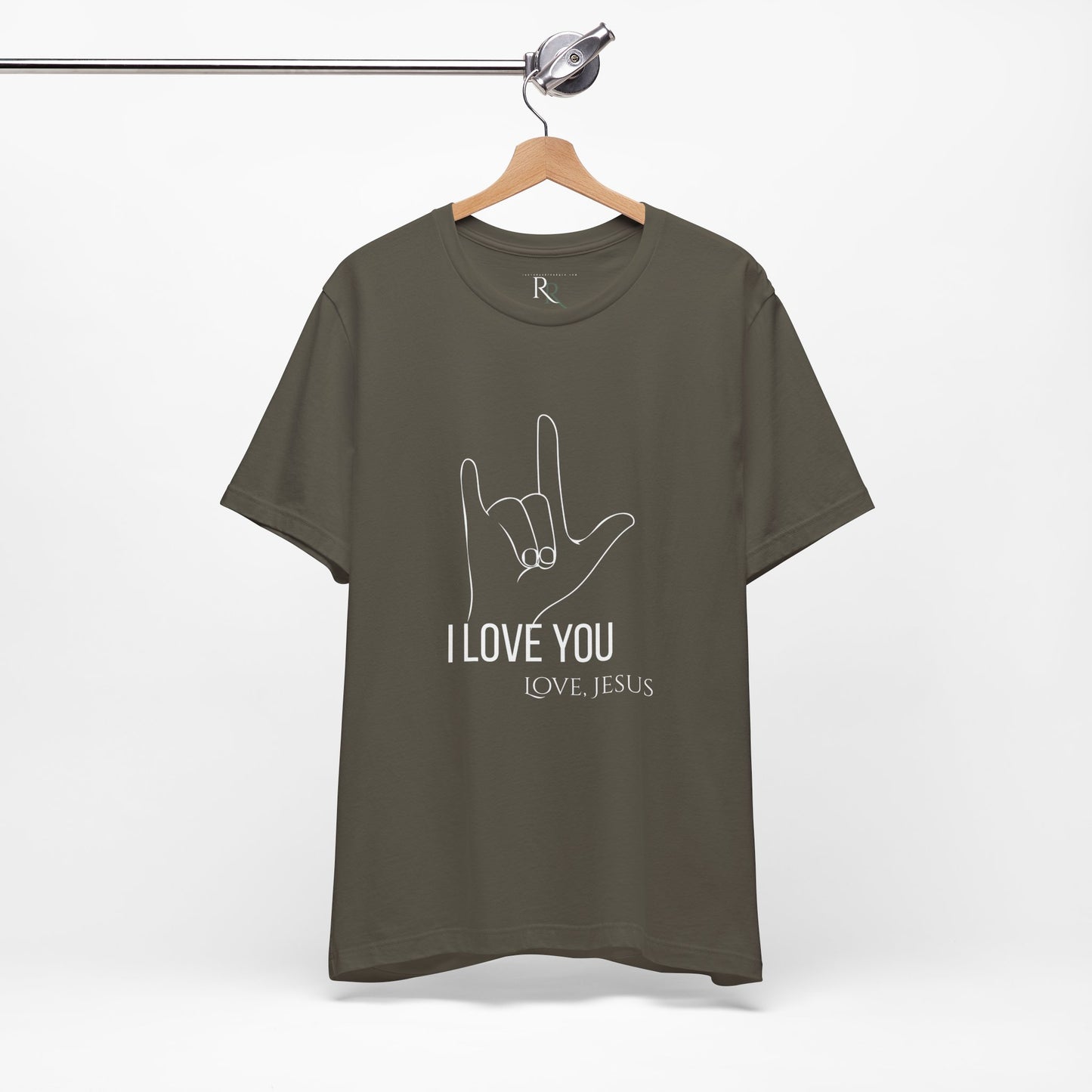 I Love You (Love, Jesus) T-Shirt — ASL Hand Sign Christian Tee-John 15:12
